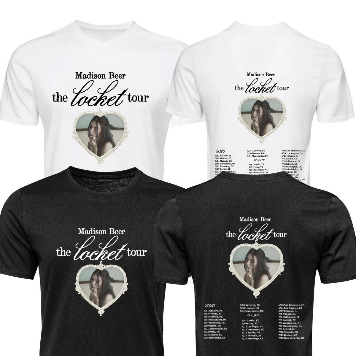 Madison Beer T Shirt The Locket Tour Music Inspired Unisex Adults Kids Tee Tops Unisex