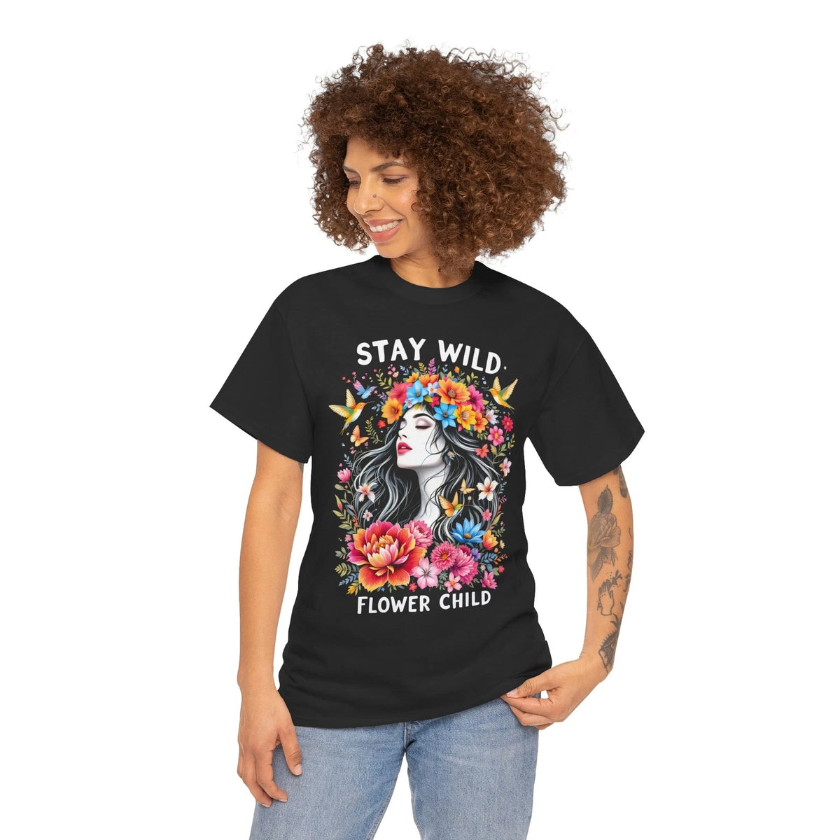 Stay Wild Flower T-Shirt - Fresh Floral Tee for Seasonal Style