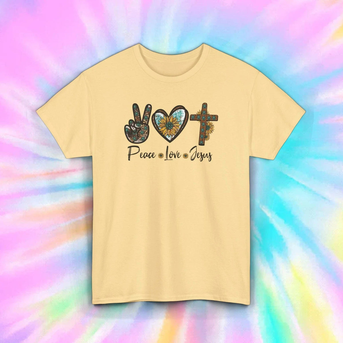 Peace Love Jesus Christian Faith Inspirational Gift S-5XL Unisex