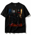 Ghostface Character Sitting Illustration | Horror Movie Tee Unisex