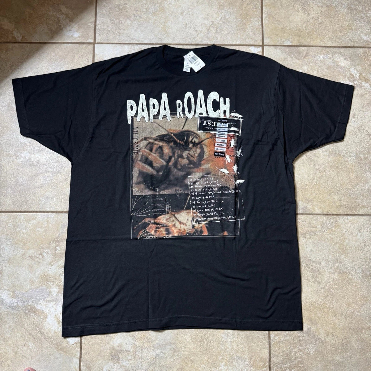 Papa Roach Infest Tracklist 2XL New Unisex
