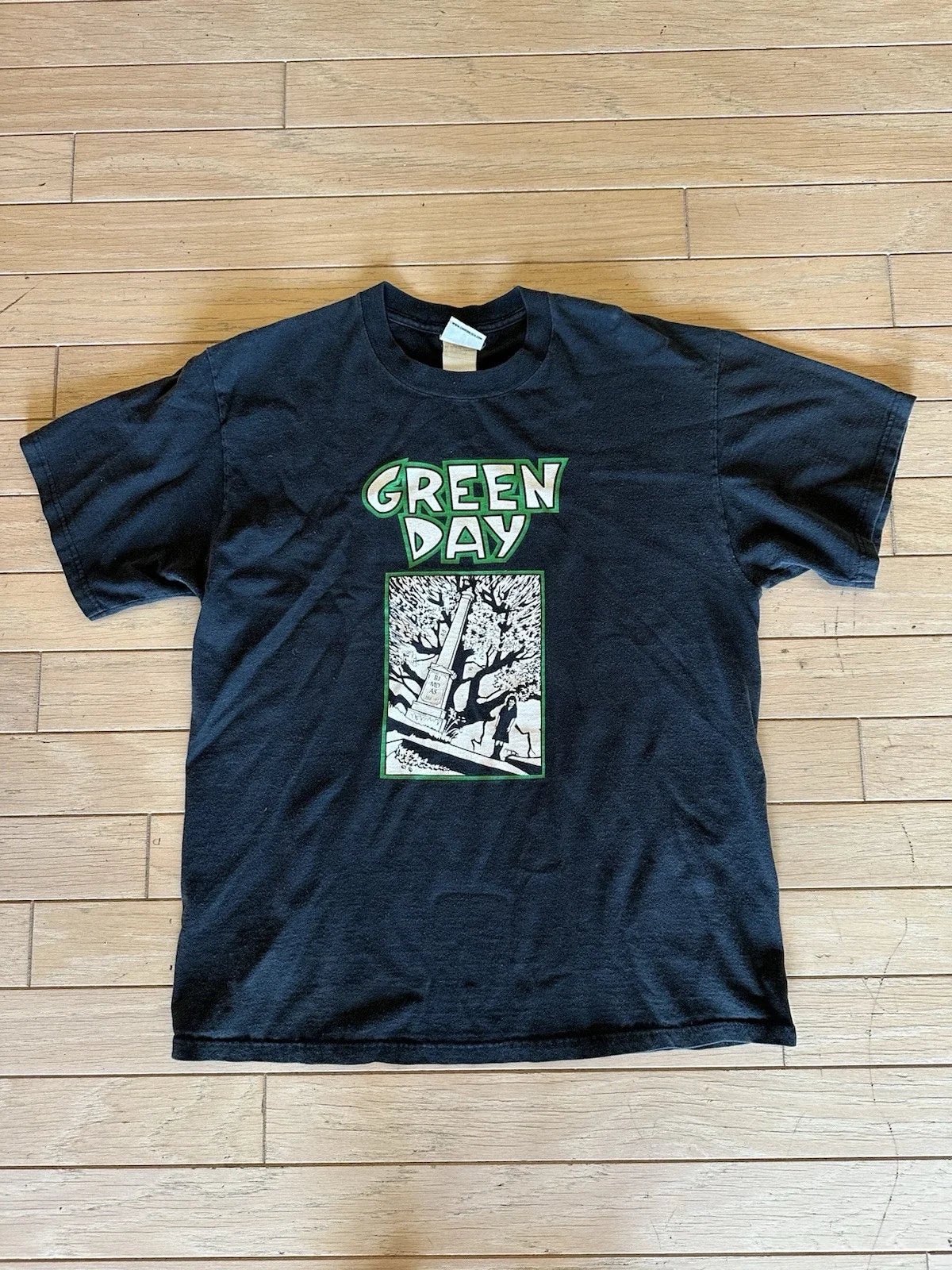 Rare Vintage Green Day T Shirt 2003 Men’s L Cinderblock Punk Rock Y2K Slappy Unisex
