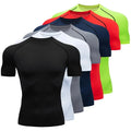 Mens Compression Short Sleeve Fitness Running Gym Training Sports Shirt Unisex