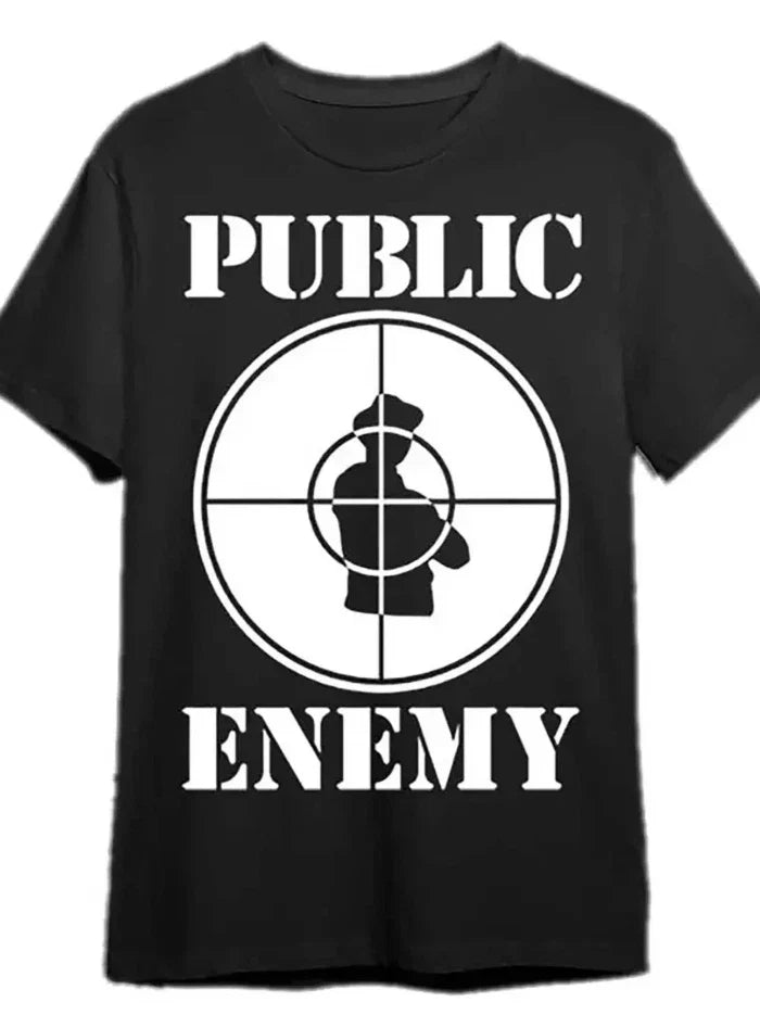 Public Enemy Logo Graphic Pure Cotton Hip Hop Rap Icon Unisex Unisex
