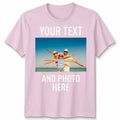 Personalised Unisex T Shirt Custom Print Tee Your Own Photo/Design And Text Unisex