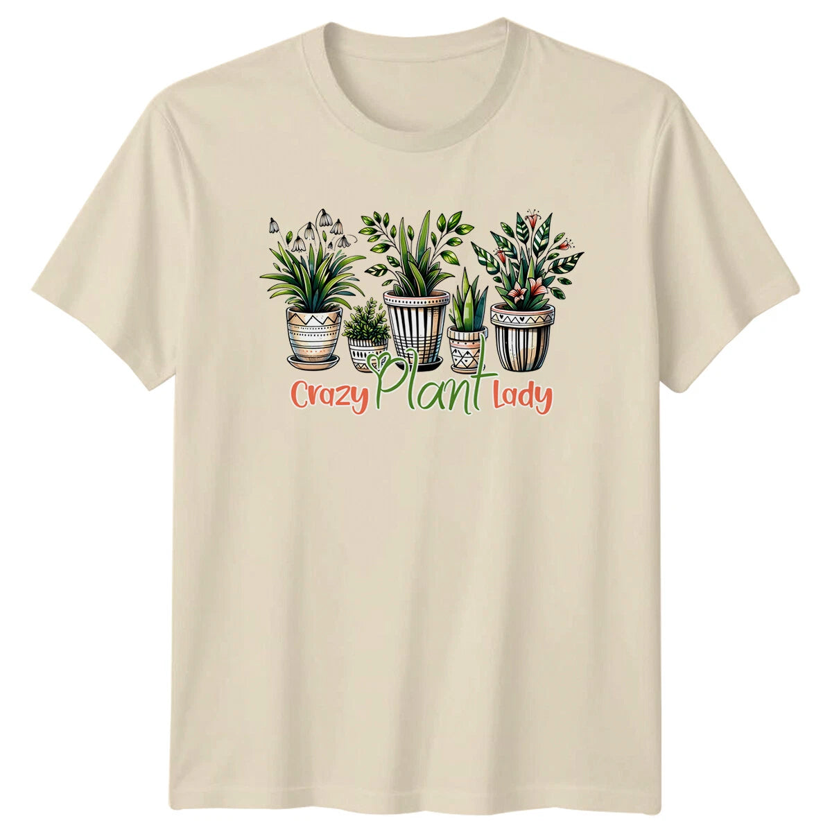 Crazy Plant Lady Garden T-Shirt Potted Plants Hobby Tee For Adults
