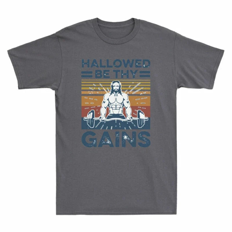 Workout Men's Thy Gift Retro & Be Fitness Gym Funny Jesus Hallowed Gains Unisex