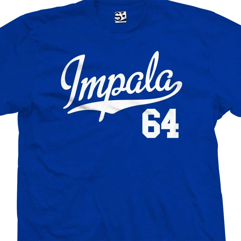 Impala 64 Script | 1964 SS Lowrider Classic Car Mens Sports Jersey Tee Unisex