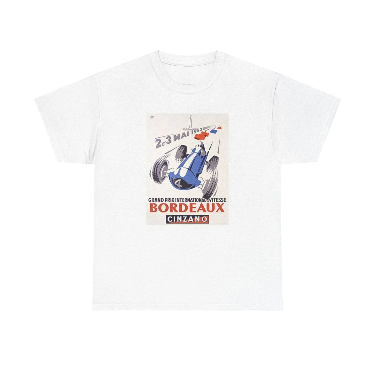 Bordeaux Grand Prix Vintage Racing Tee | Retro Monaco Motorcar Racecar Unisex
