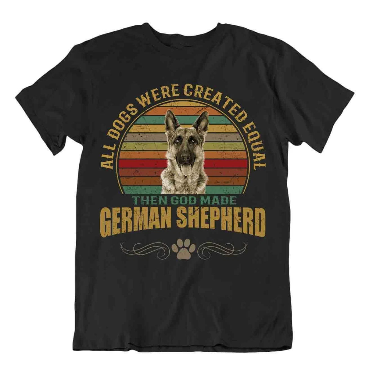 German Sheperd Dog T-Shirt Cute Cool Gift For Pet Lovers Best Friend Vintage Fun