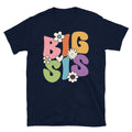 Big Sis SIbling Floral Design Sister Announcement Short-Sleeve Unisex T-Shirt