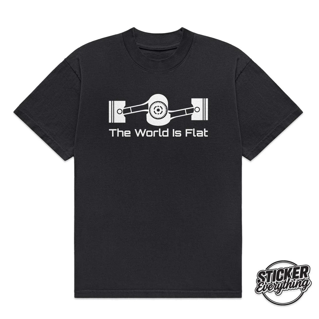 The World Is Flat Graphic Tee Unisex Mens Fits SUBARU Boxer JDM BRZ Unisex