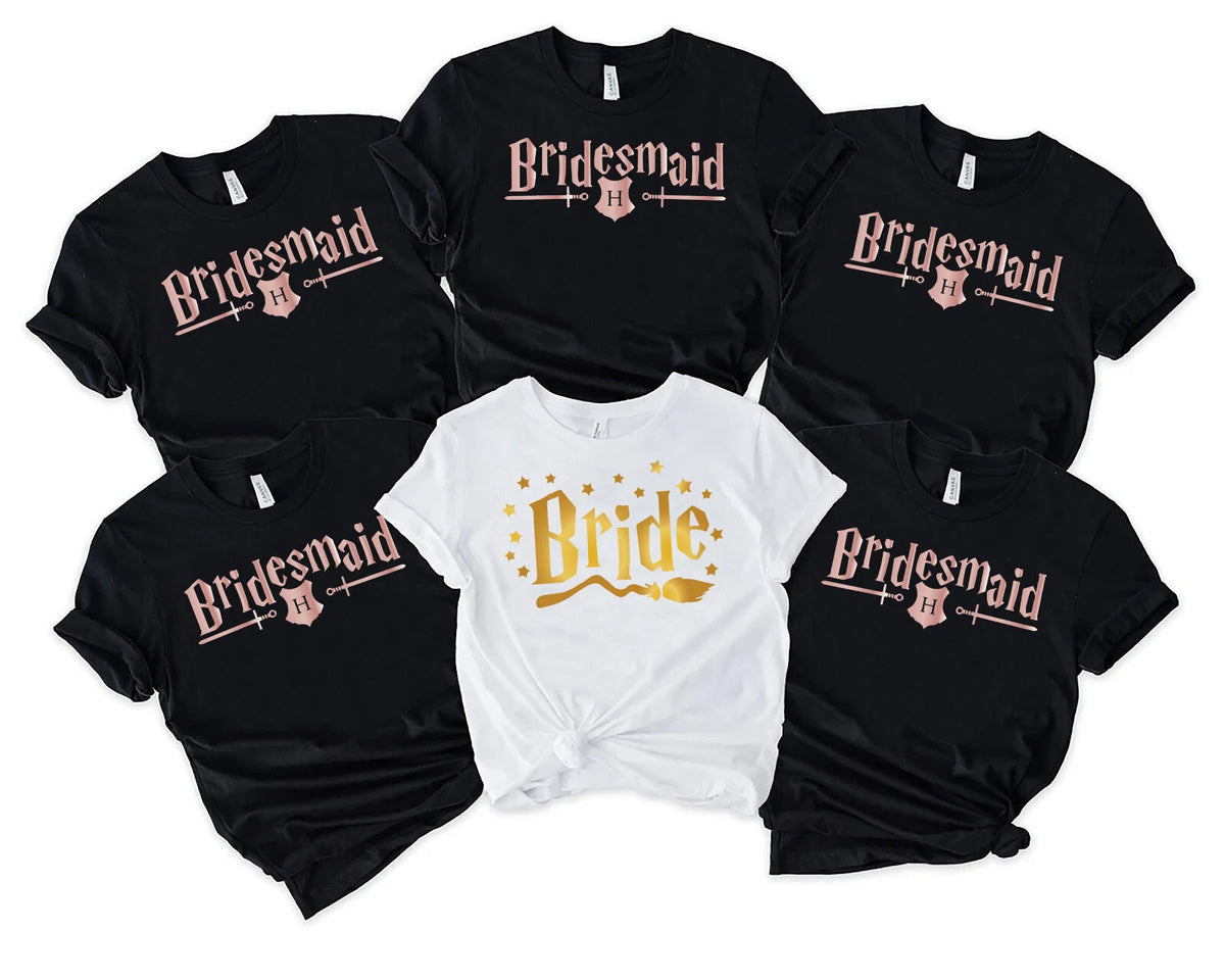 Personalized Bride Hen Party T Shirts, Brides Maid T-Shirt, Wizard bride