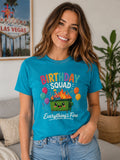 Birthday Squad Everything's Fine Funny Dumpster Fire Birthday Party Shirt Tee