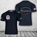 Custom Name US Air Force Thunderbirds 3D Black Unisex S to 5XL Unisex