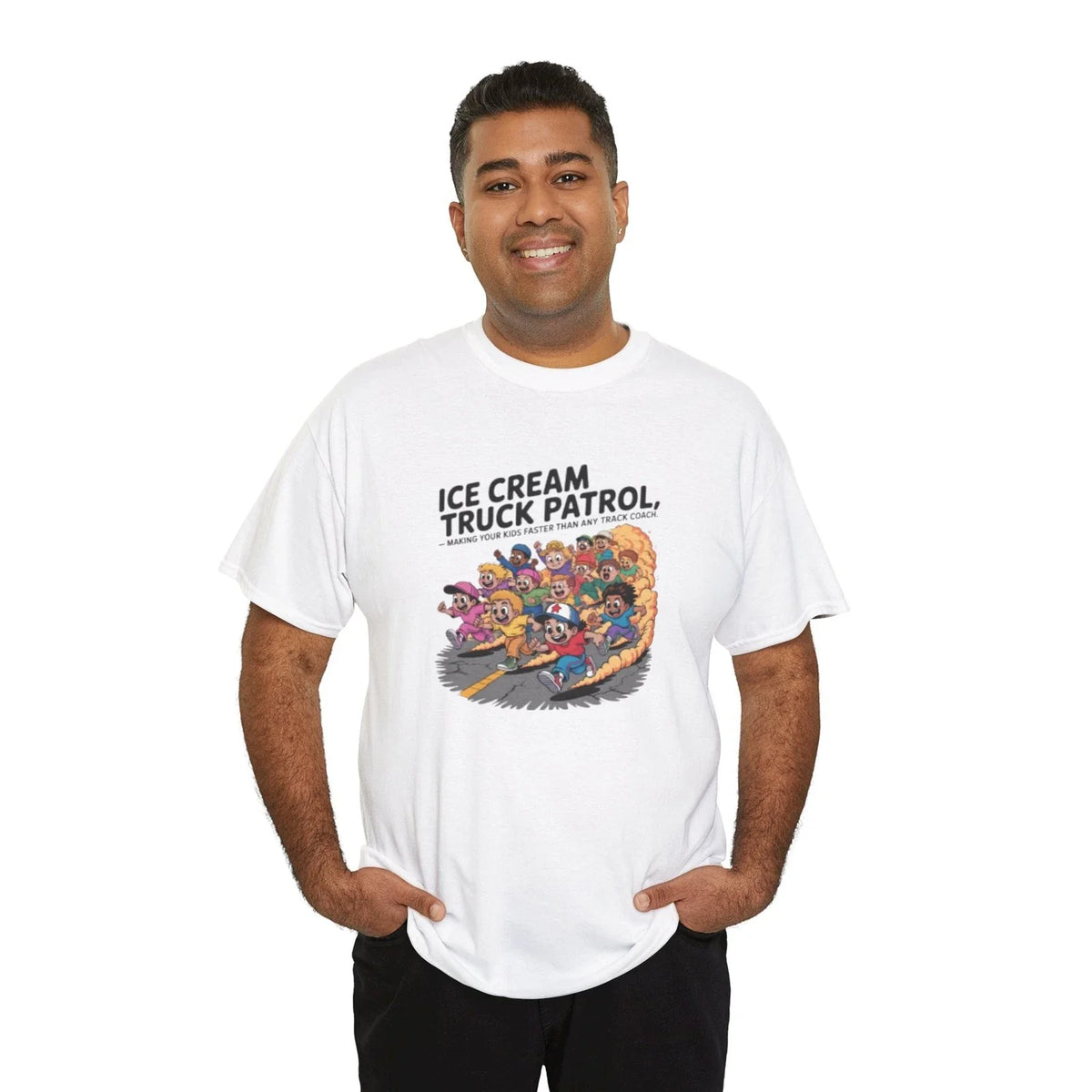 VTG Ice Cream Truck Driver T Shirt 90s Graphic Heavyweight Funny Kids Chase Tee Unisex