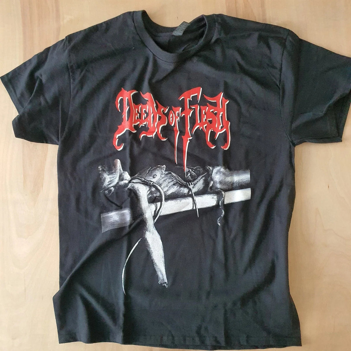 DEEDS OF FLESH TRADING PIECES VINTAGE VIBE RETRO STYLE BAND TEE T SHIRT Unisex