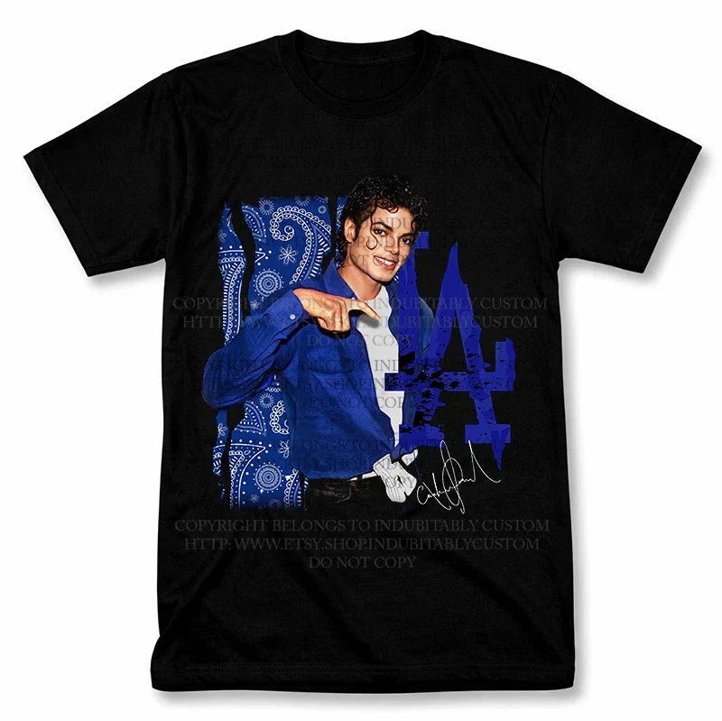Michael Jackson Crip Hip Hop Graphic T Shirt Vintage Rap Fan Tee Unisex