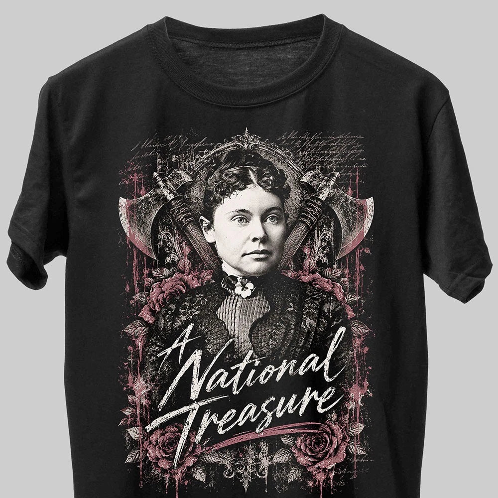 Lizzie Borden True Crime T-Shirt Unisex Gildan Heavy Cotton Horror Murder Myster