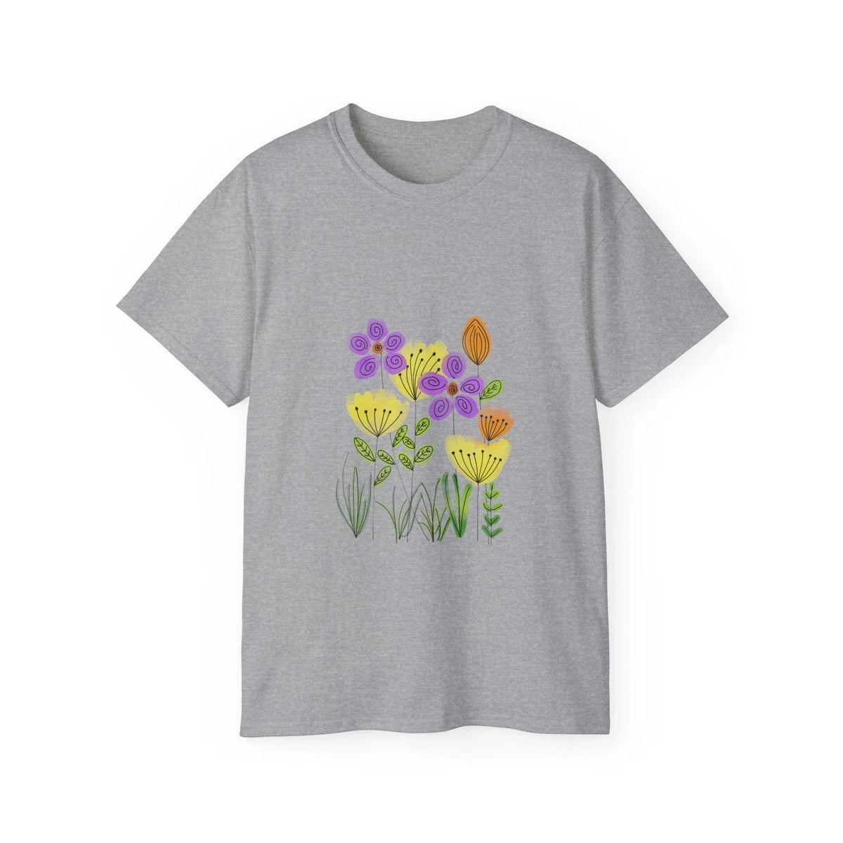 Flowers Tulips Bloom Blossom Botany Sketch | Custom Graphic Unisex