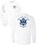 US Coast Guard Flag USCG Seal Long Sleeve Front & Back Shirt - NEW Unisex