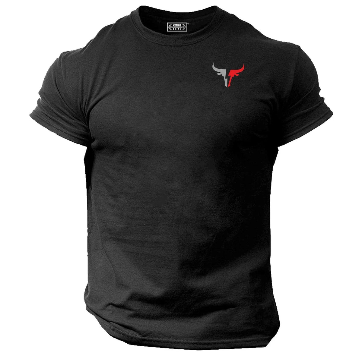 Bull Head T Shirt Pocket Gym Clothing Bodybuilding Training Workout Exercise Top Unisex