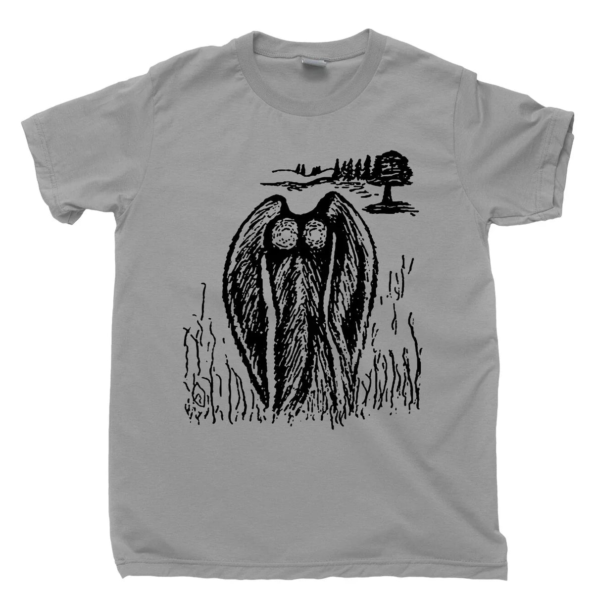 Mothman T Shirt Monster Jackalope Bigfoot Sighting Cryptid Hunter UFO Alien Tee Unisex