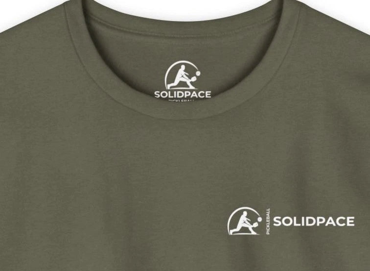 SolidPace Minimalist Pickleball Shirt Modern Athletic Tee Heritage Chest Logo