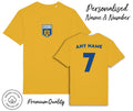 Romania Flag 2024 Personalised Name & No Adult Kids Baby, Football Euro Unisex