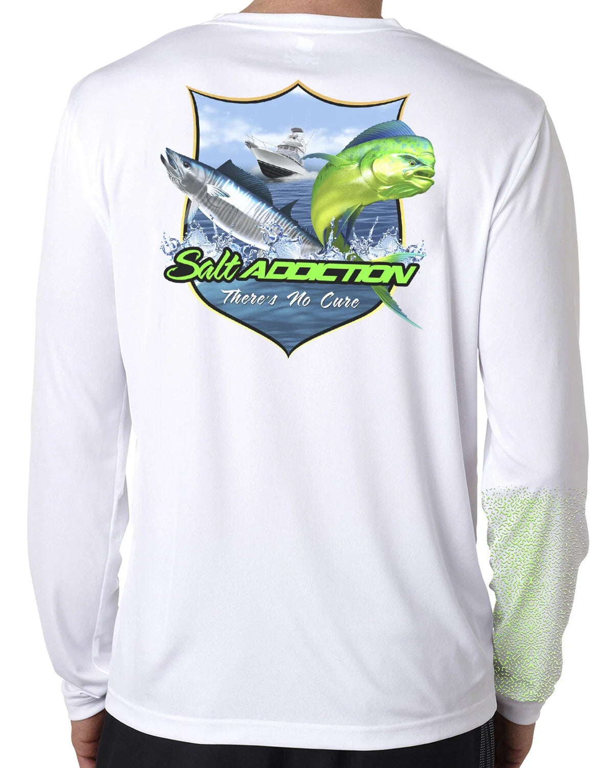 Salt Addiction t shirt long sleeve microfiber saltwater fishing uv upf 50+ mahi Unisex