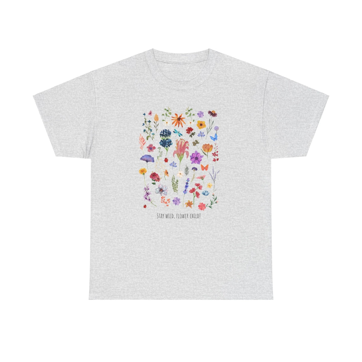 Stay Wild Flower Child Unisex Heavy Cotton Tee