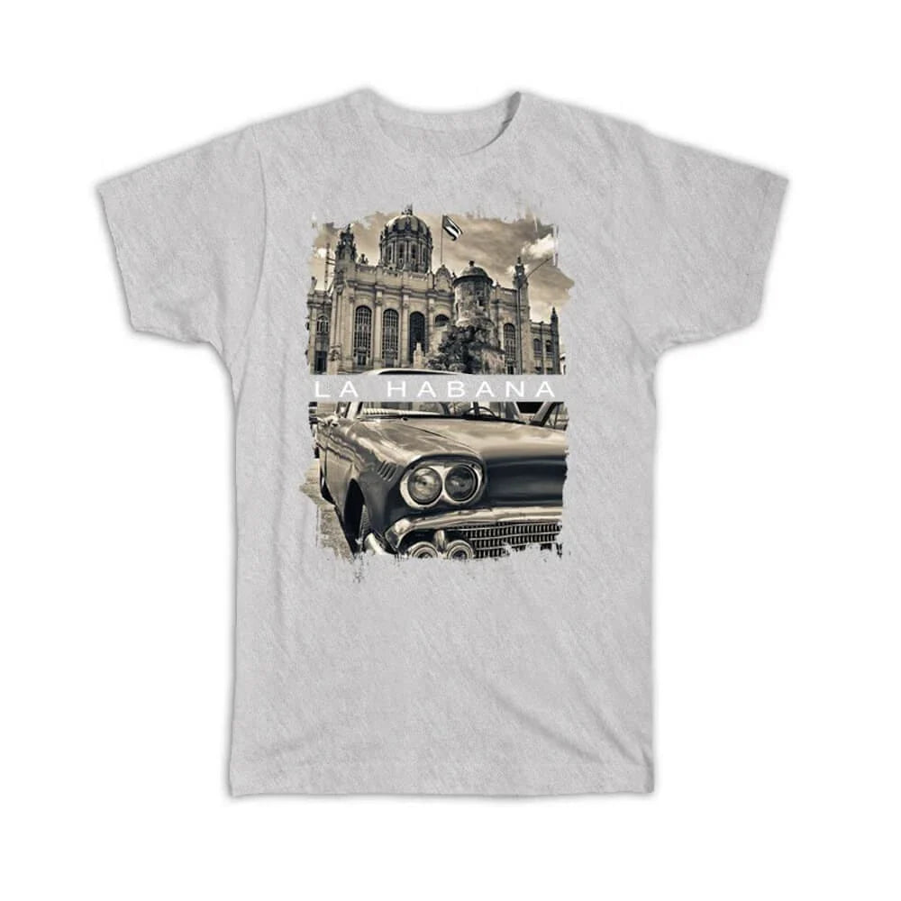 Gift : La Habana Cuba Cuban Vintage Car Automobile Grayscale Retro Unisex