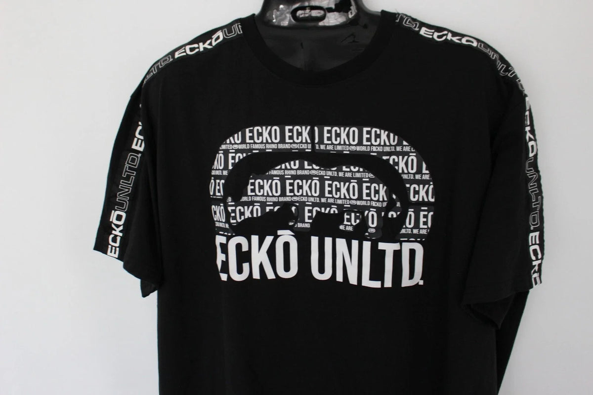 ECKO UNLTD S/S BLACK CREWNECK SZ: 4XL 4X XXXXL NWT Unisex
