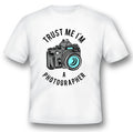 Trust me Im a Photographer black or white tee Unisex