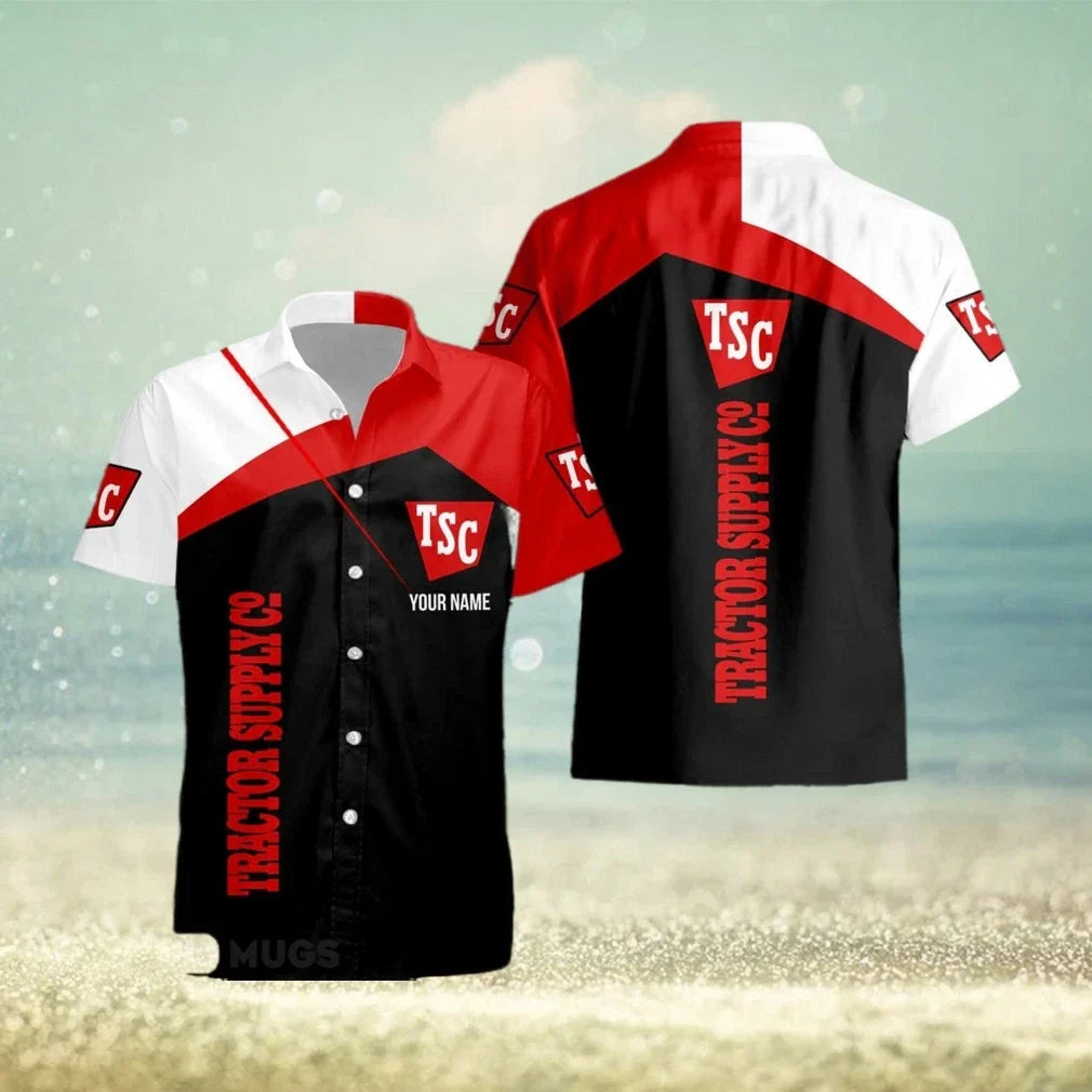 Custom Name tractor supply co Style 4 Logo Trademark 3D Hawaiian Shirt For Men A Unisex