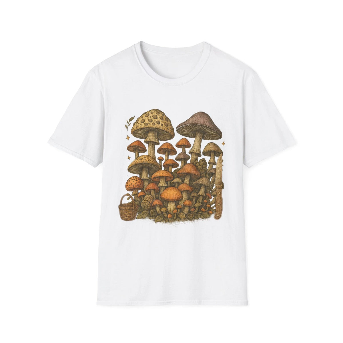 Vintage Mushroom Graphic T-Shirt – Foraging & Nature Lover Tee