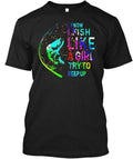 Fun I Know Fish Like A Girl Try To Keep Up Made in the USA Size S to 5XL Unisex