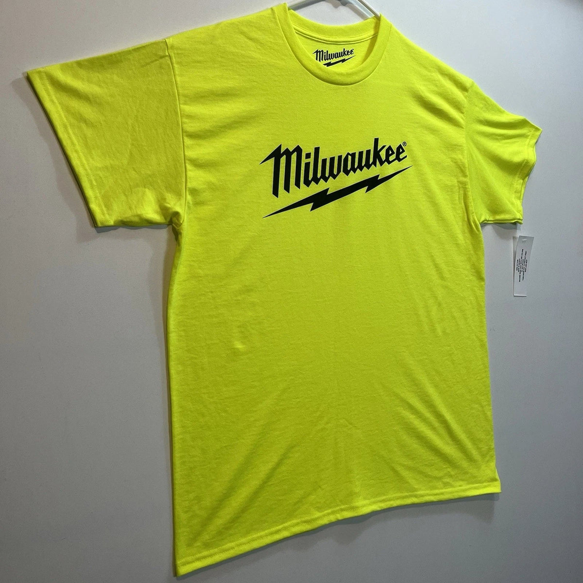 Milwaukee Neon (New Condition) M18 Battery Heavy Duty Power Tools Tee Unisex
