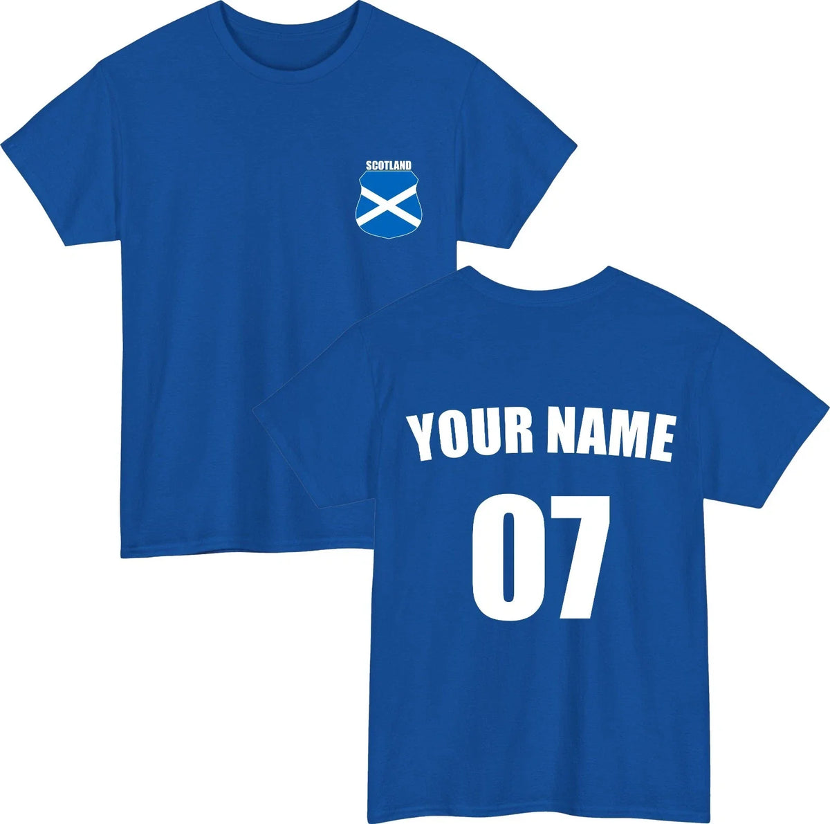 Personalised Scotland Football Custom Name Number Fan Gift Unisex Top Unisex