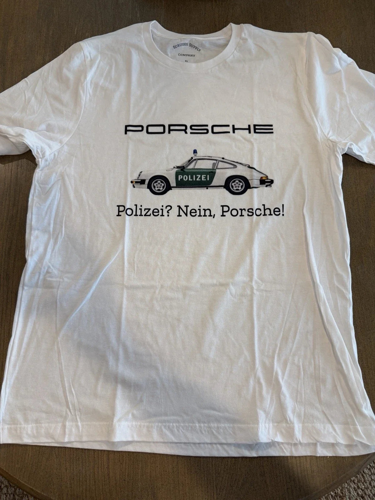 Vintage Style Porsche 911 Polizei Police Car XL “Polizei? Nein, Porsche!” Unisex