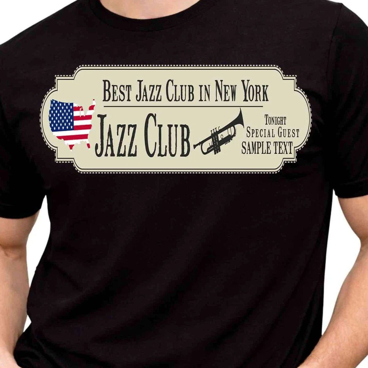 Jazz Club New York Trumpet Retro Vintage Graphic Music Lover Band Gift. Unisex