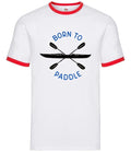 Born To Paddle - Mens Ringer - Kayak Kayaking Canoe Canoeing Water