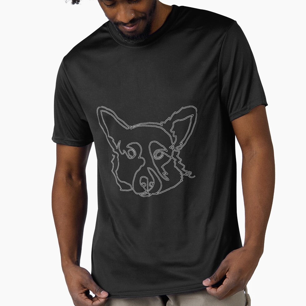 One Line Dog - Corgi by Diego Suazo