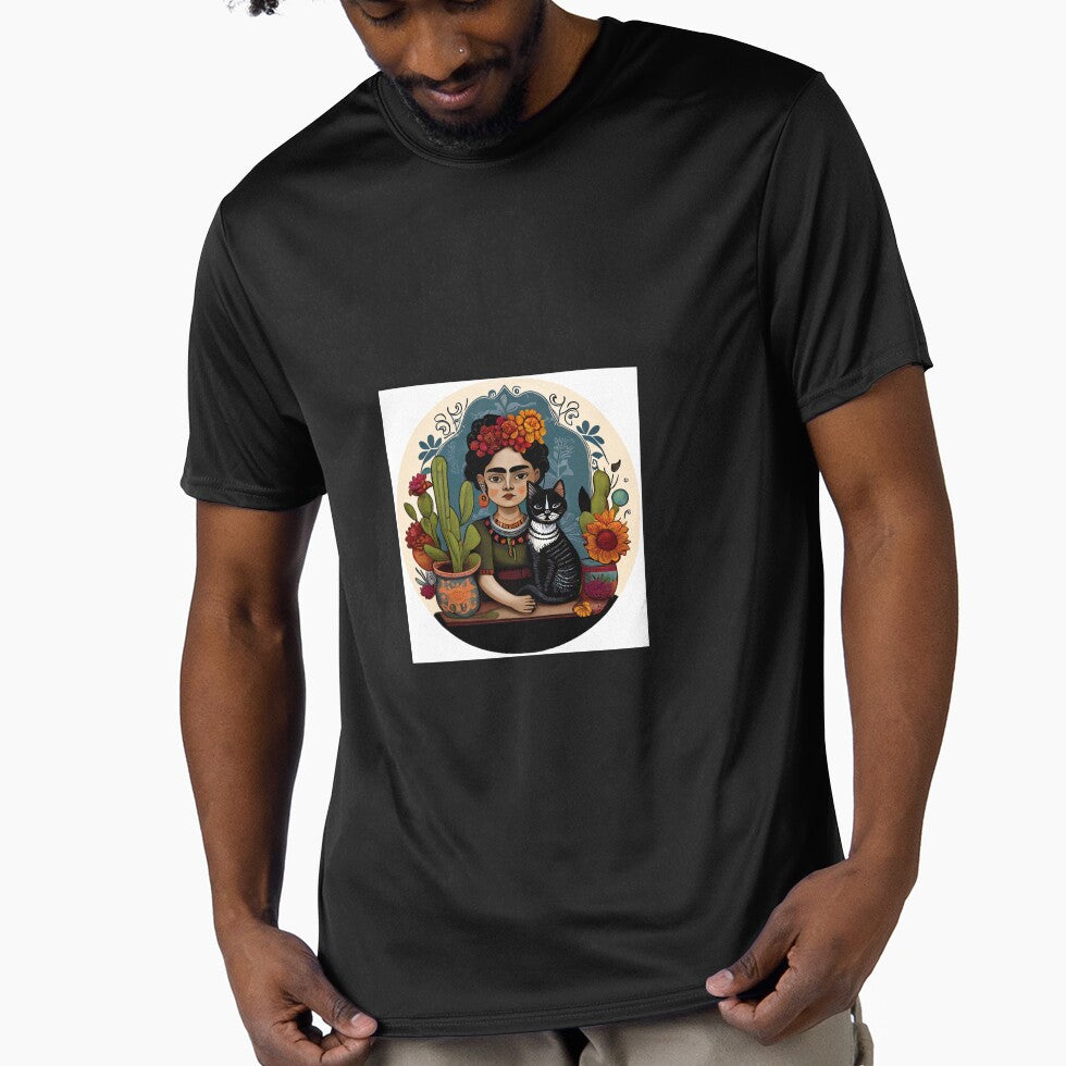 Plant lady with a cat mexican style by DanellyDesigns