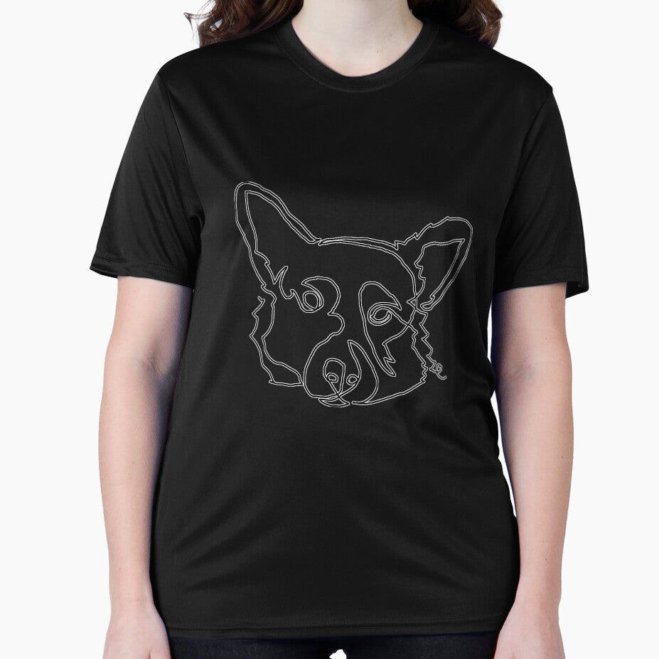 One Line Dog - Corgi by Diego Suazo