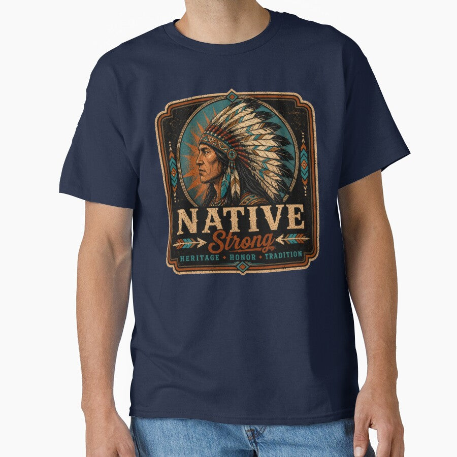 Native Strong | Heritage Honor Tradition Native American Shirt by PralinePeacock