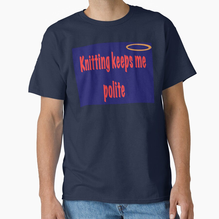 Knitting Keeps Me Polite – Midnight Edition by ArtyWares