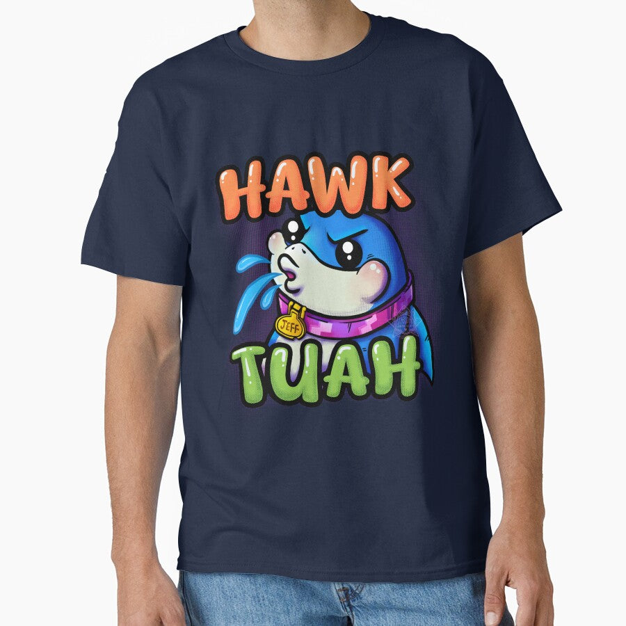 Jeff the Land Shark "Hawk Tuah" T-shirt | funny T-shirt | Meme shirt | shark shirt | by Starsdab.Designs