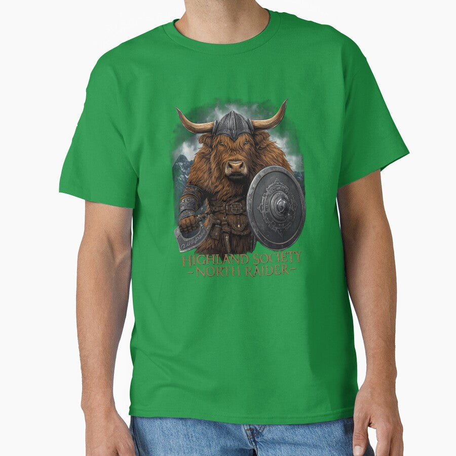 Highland Society – North Raider | Viking Highland Cow Warrior by Ink & Highlands