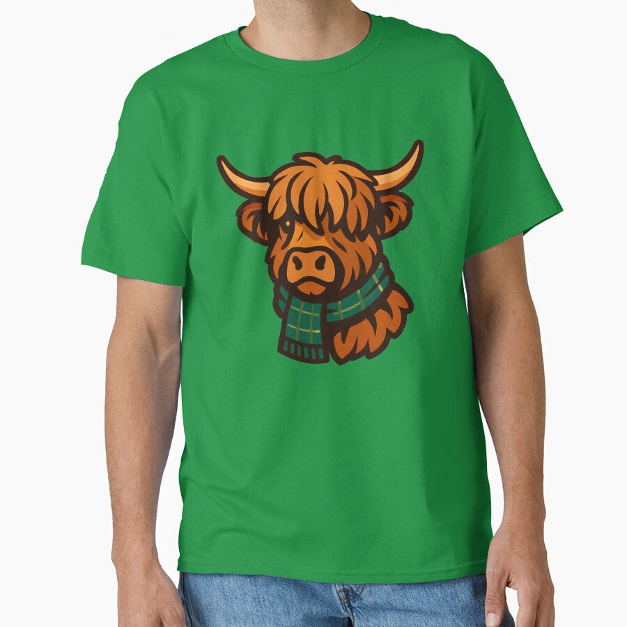 Highland Cow with tartan scarf by Metaverse8